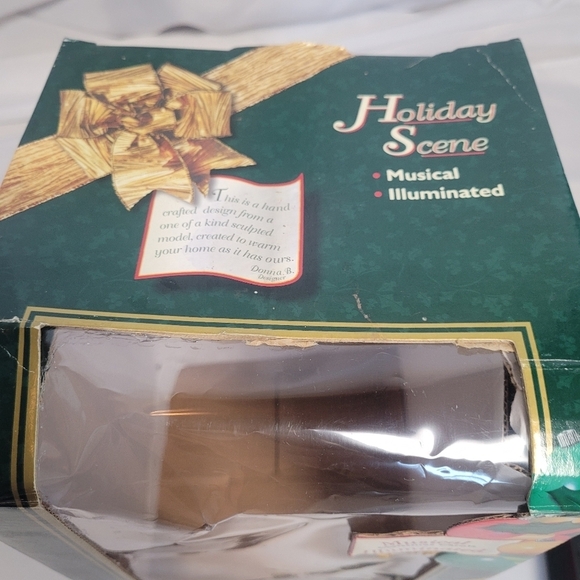 VTG 1993 Holiday Creations Xmas Lighted Musical Santa Rocking Horse Secene - Picture 10 of 16